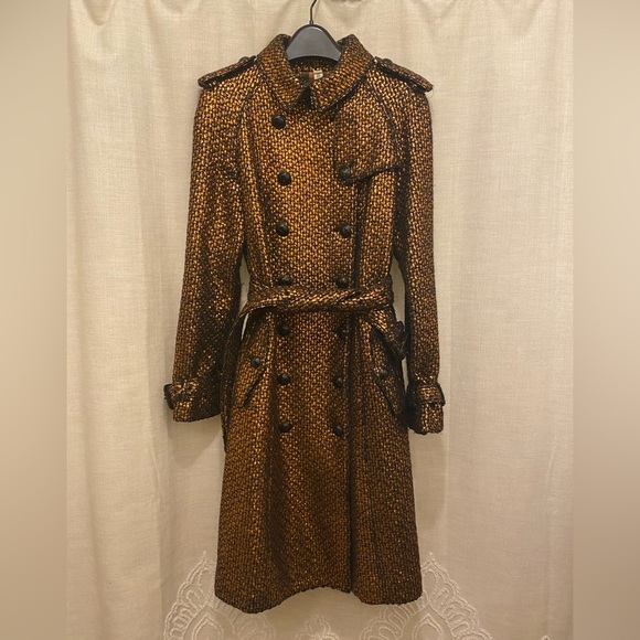 Rare Burberry metallic tweed trench coat - Picture 3 of 13